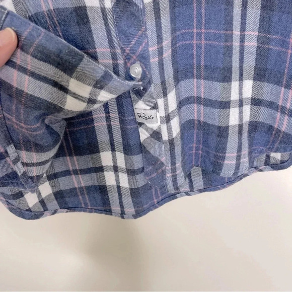 Rails Hunter Plaid Shirt Navy Candy White - Picture 7 of 12